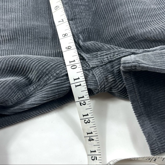Asos Design Gray Corduroy Straight Cotton Pants Size 24 Tall - Picture 10 of 11